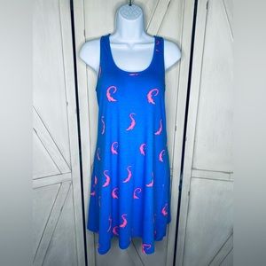 Melle Dress in Lapis Blue Croc Half Drop HTF